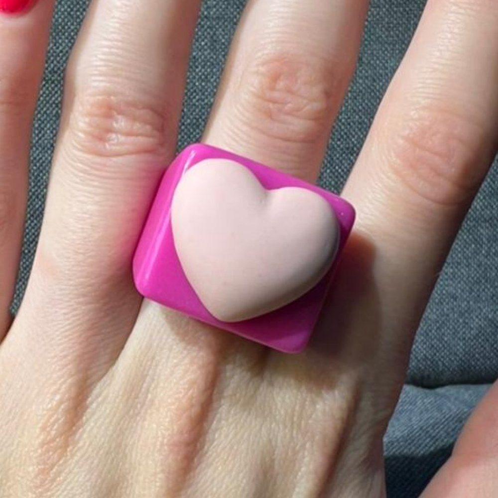 Acrylic ring "HEART"❤️ - Picture 3 of 4